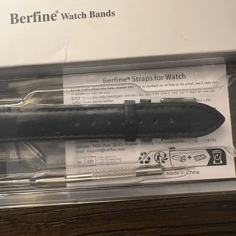 NEW Unisex Berfine Black Watch Band